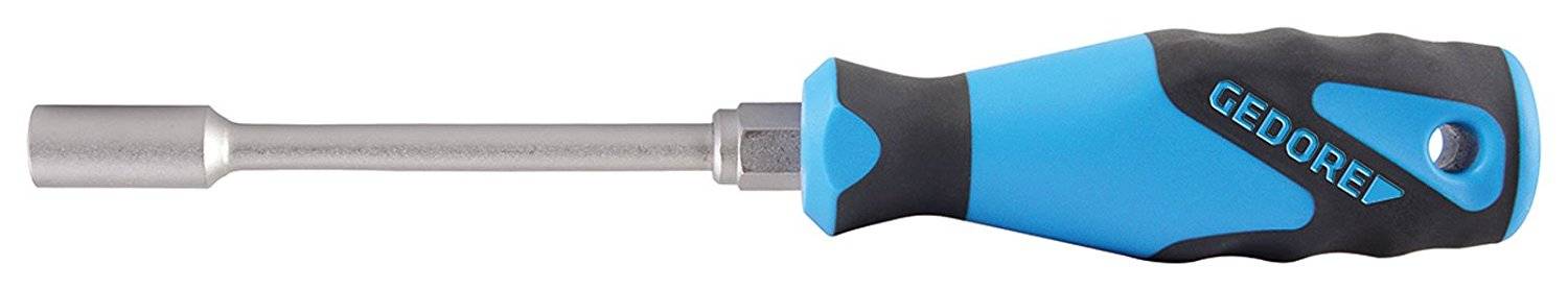 Ein blauer Schraubendreher mit ergonomischem Griff und der Aufschrift 'Gedore' auf dem Griff.