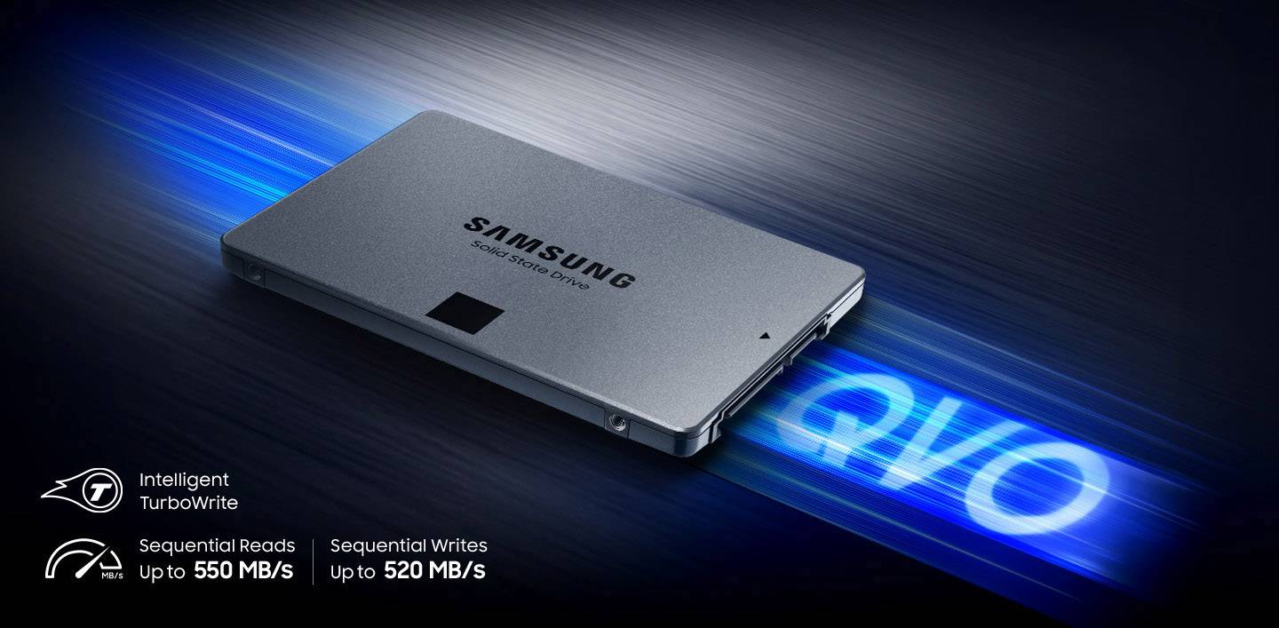 Samsung 860 QVO 2 TB Interne SATA SSD 6.35 cm (2.5 Zoll) SATA 6 Gb/s Retail MZ-76Q2T0BW-1
