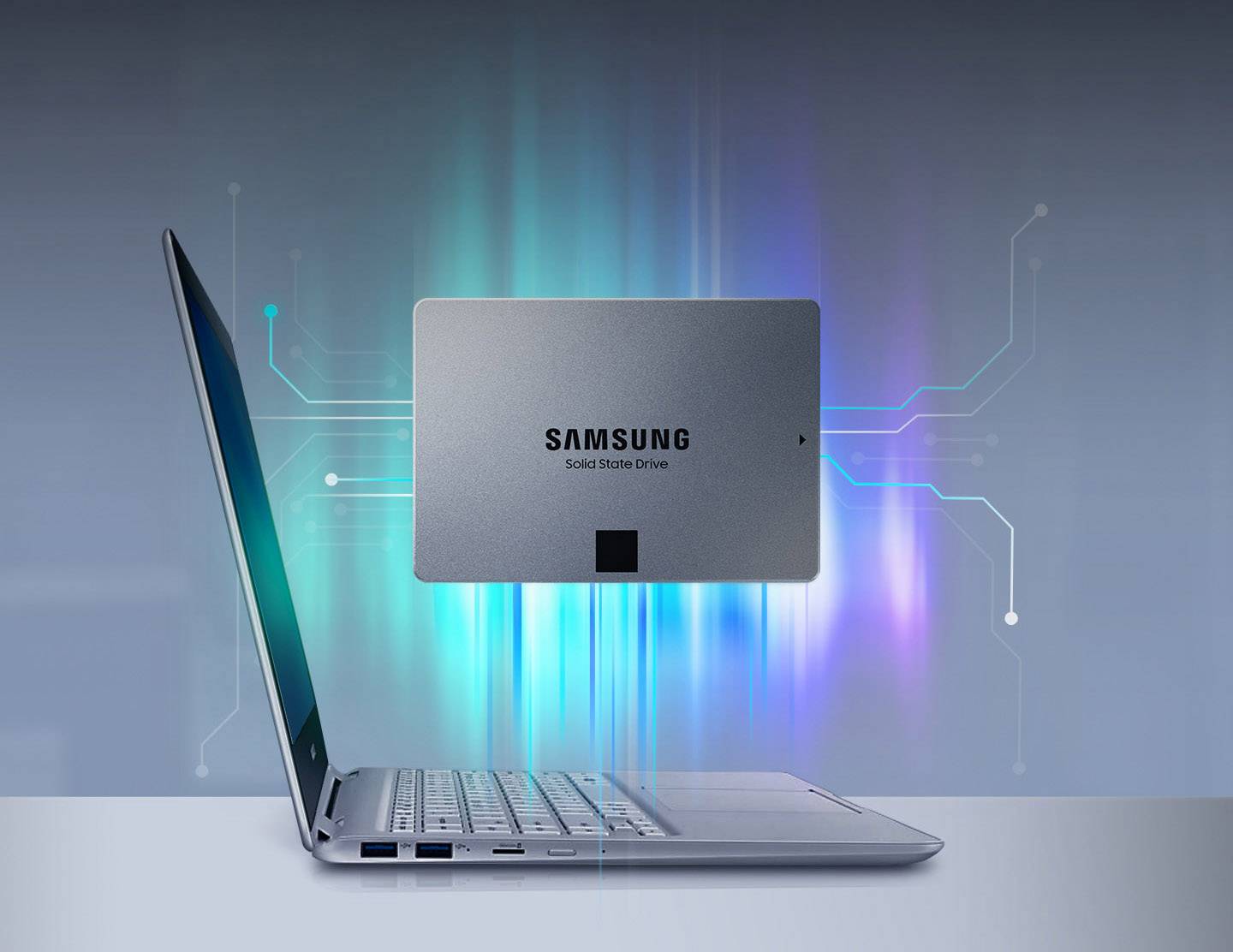 Samsung 860 QVO 2 TB Interne SATA SSD 6.35 cm (2.5 Zoll) SATA 6 Gb/s Retail MZ-76Q2T0BW-4