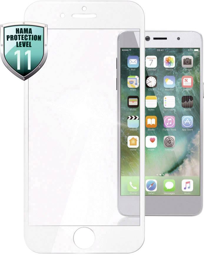 HAMA 3D-Full-Screen-Schutzglas für Apple iPhone 6/7/8, Weiß