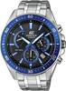 Casio Chronograph Armbanduhr EFR-552D-1A2VUEF (L x B x H) 53 x 47 x 12.3 mm Silber-Blau Gehäusematerial=Edelstahl Material (Armband)=Edelstahl