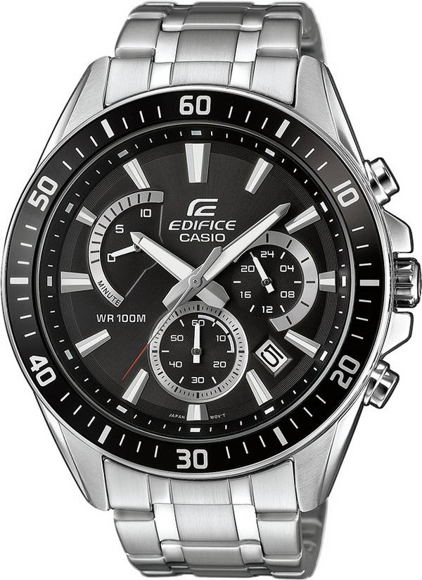 Casio Chronograph Armbanduhr EFR-552D-1AVUEF (L x B x H) 53 x 47 x 12.3 mm Silber Gehäusematerial=Edelstahl Material (Armband)=Edelstahl