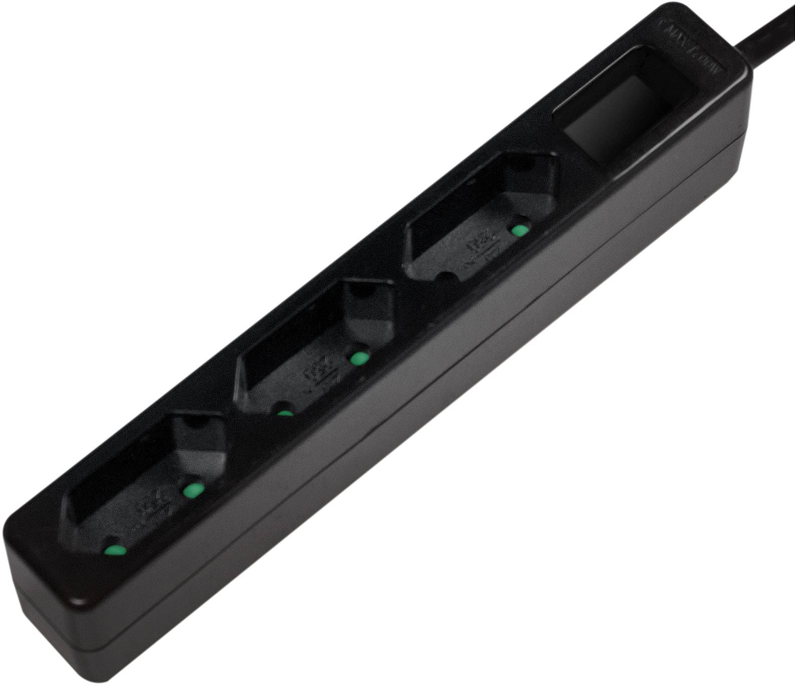 LogiLink LPS229B Steckdosenleiste Schwarz Konturenstecker 1 St.