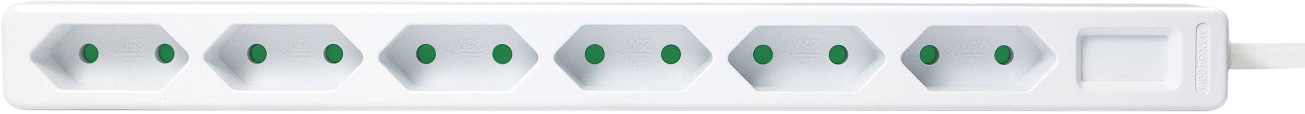 LogiLink LPS231 Steckdosenleiste ohne Schalter 6fach Weiß Schutzkontakt 1 St.-1