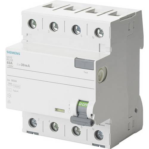 Siemens 5SV36424 5SV3642-4 Fehlerstrom-Schutzschalter B 4polig 25 A 0.3 A 400 V
