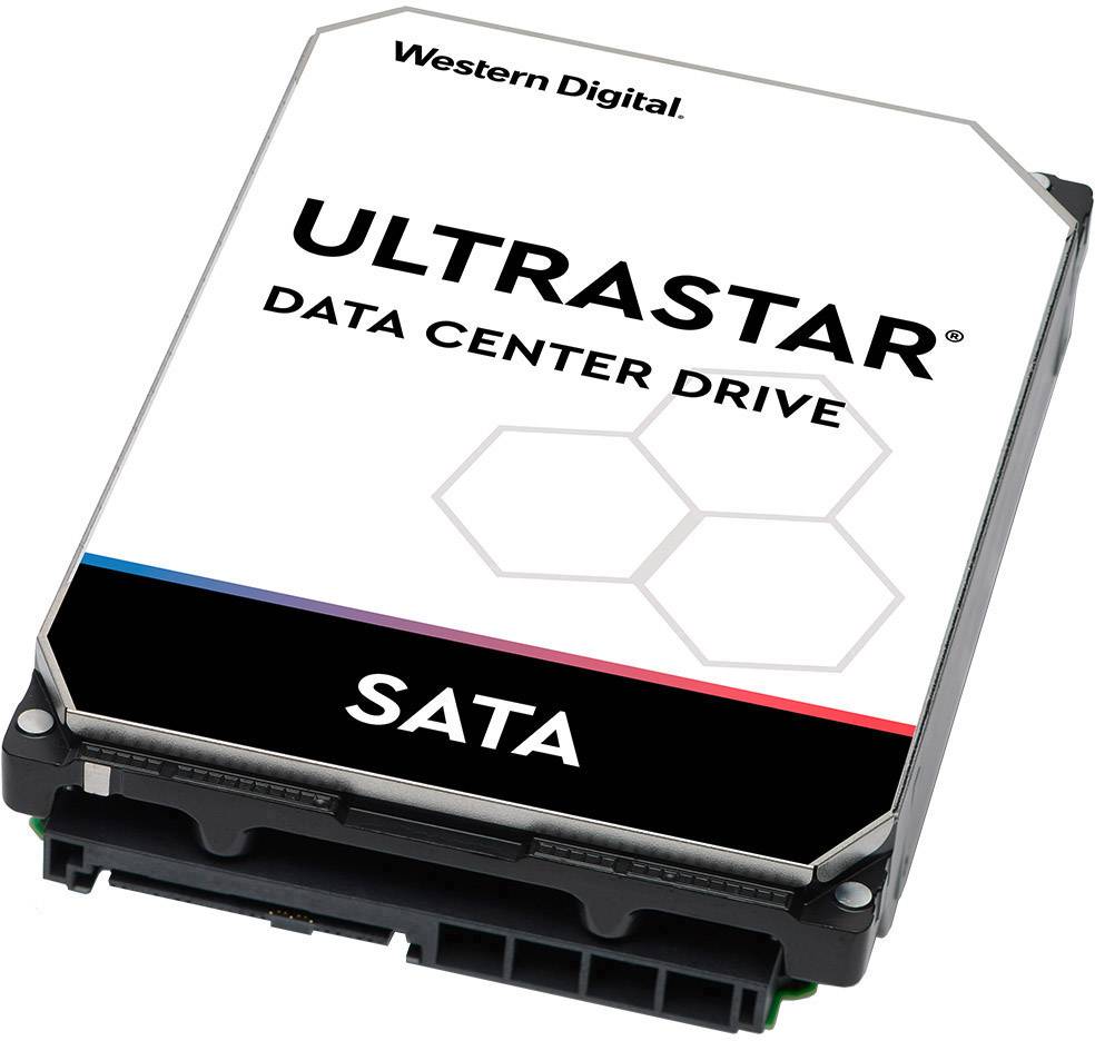 Externe Festplatte von Western Digital, Modell 'Ultrastar Data Center Drive', geeignet für SATA-Schnittstellen.