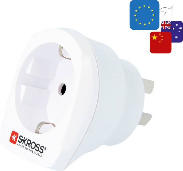 Skross 1.500209-E Reiseadapter CA EU to AUS/CHINA