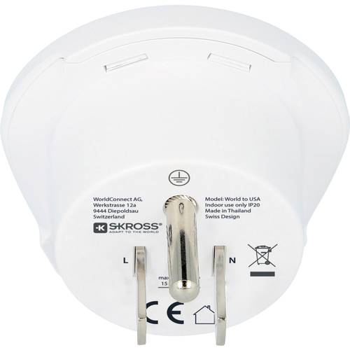 Skross 1.500221-E Reiseadapter CA W to USA