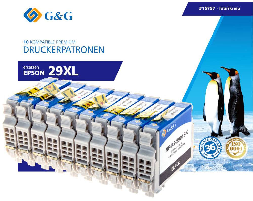 G&G Druckerpatrone ersetzt Epson 29XL, T2996, T2991, T2992, T2993 