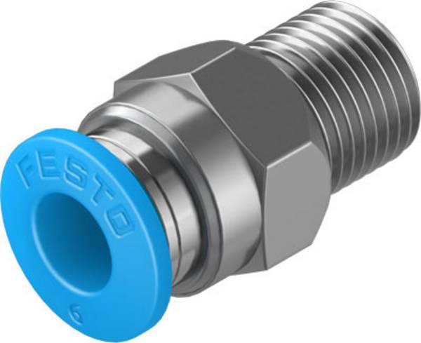 FESTO Gerade-Verbinder 153002 QS-1/8-6 Rohr-Ø: 6 mm Gewinde-Maß: R1/8 1 St.