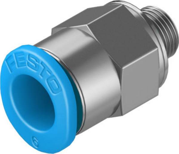 FESTO Gerade-Verbinder 153306 QSM-M5-6    Rohr-Ø: 6 mm  Gewinde-Maß: M5 1 St.