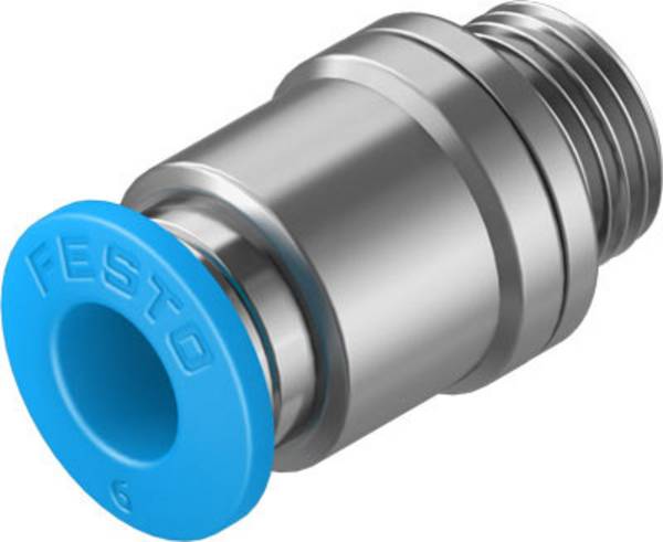 FESTO Gerade-Verbinder 186107 QS-G1/8-6-I    Rohr-Ø: 6 mm  Gewinde-Maß: G1/8" 1 St.