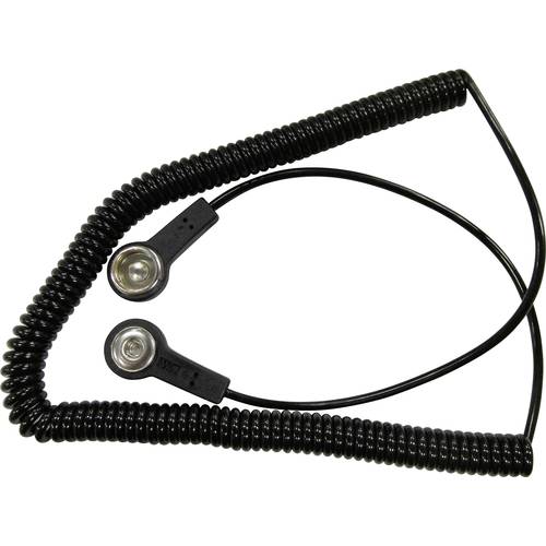 BJZ C-191 086 ESD-Erdungskabel 2.40 m Druckknopf 10.3 mm, Druckknopf 4 mm