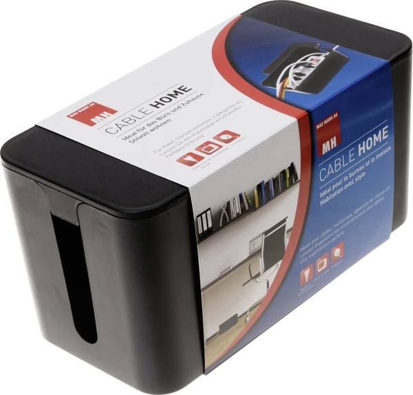 Max Hauri Kabel-Box Schwarz (L x B x H) 23.5 x 11.5 x 12 cm 1 St. 126728