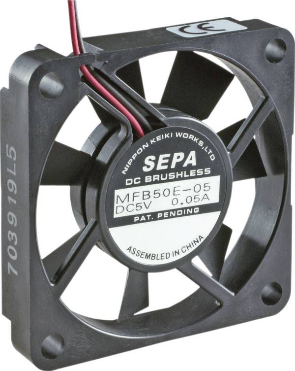 SEPA MFB50E12 Axiallüfter 12 V/DC 14.3 m³/h (L x B x H) 50 x 50 x 10 mm
