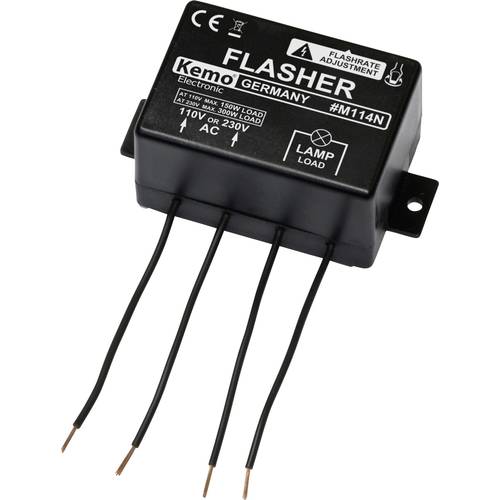 Kemo M114N Blinklicht Bausatz Ausführung (Bausatz/Baustein): Baustein 110 V/AC, 230 V/AC