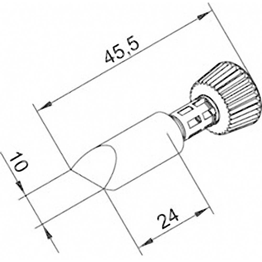 Ersa 0102CDLF100-SB Soldeerpunt Beitelvorm Grootte soldeerpunt 10 mm Lengte soldeerpunt 45.5 mm