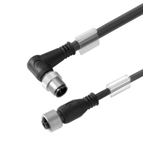 Thumbnail - Weidmüller 1071990150 Sensor-/Aktor-Steckverbinder, konfektioniert M12 Stecker, gewinkelt, Buchse, gerade 1.50 m Polzahl...