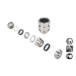 Kabelová průchodka Weidmüller KDSW M25 BN O NI 2 G25 1075110000 mosaz, délka závitu 16 mm, mosaz, 20 ks