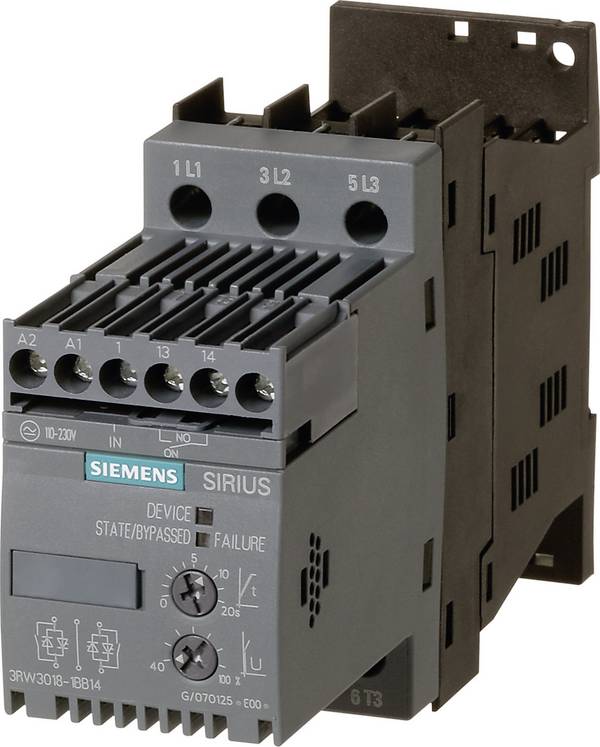 Siemens 3RW3018-1BB14 3RW30181BB14 Sanftstarter Motorleistung bei 400 V 7.5 kW Motorleistung bei 230 V 4 kW 400 V/AC Nennstrom 17.6 A