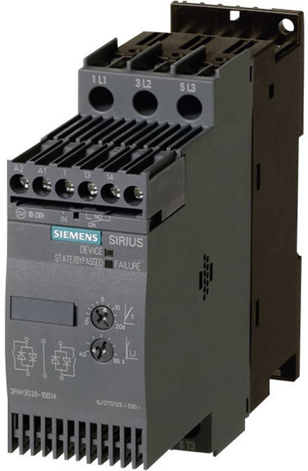 Siemens 3RW3013-1BB14 3RW30131BB14 Sanftstarter Motorleistung bei 400 V 1.5 kW Motorleistung bei 230 V 0.75 kW 400 V/AC Nennstrom 3.6 A