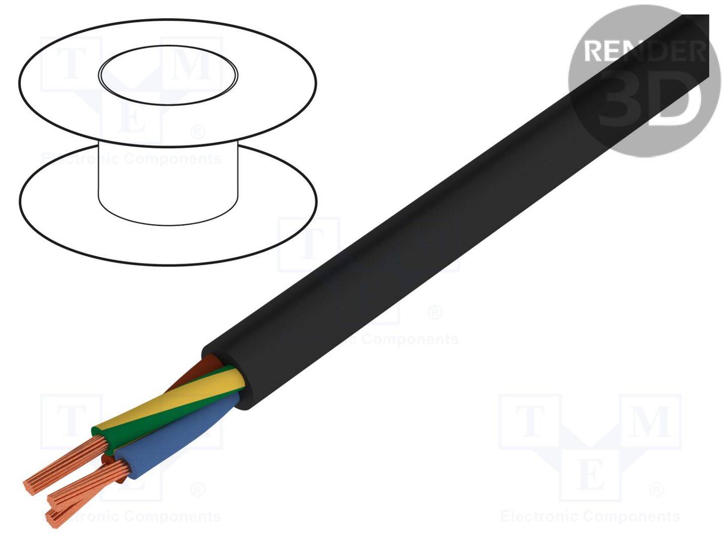 Lapp Kabel&Leitung H05RR-F 2X1 1600204 1 mm², 8 mm, 29,2 21,9 300 V, 500 V-0