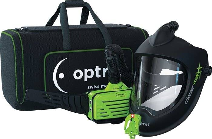 Schleifhelm Clearmaxx u.a.Gebläseatemschutz E3000X Scheibe:PC OPTREL-2