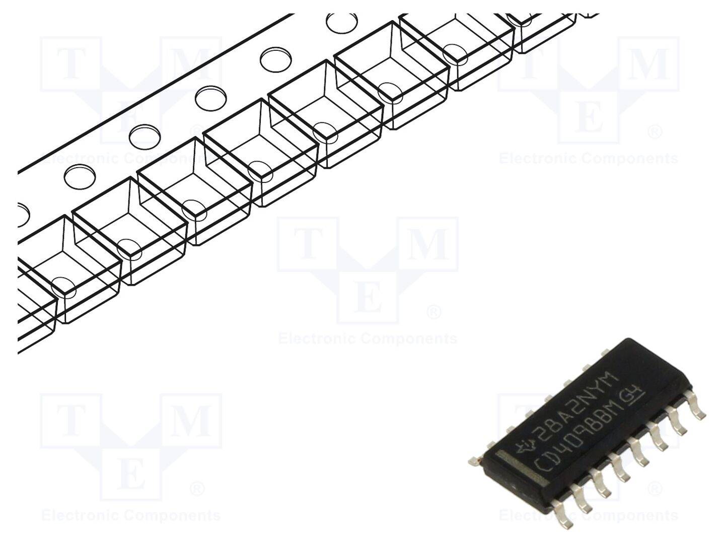 CD4098BM96 SOP16 CMOS DUAL MONOSTABLE MULTIVIBRATOR SMT Texas Instruments