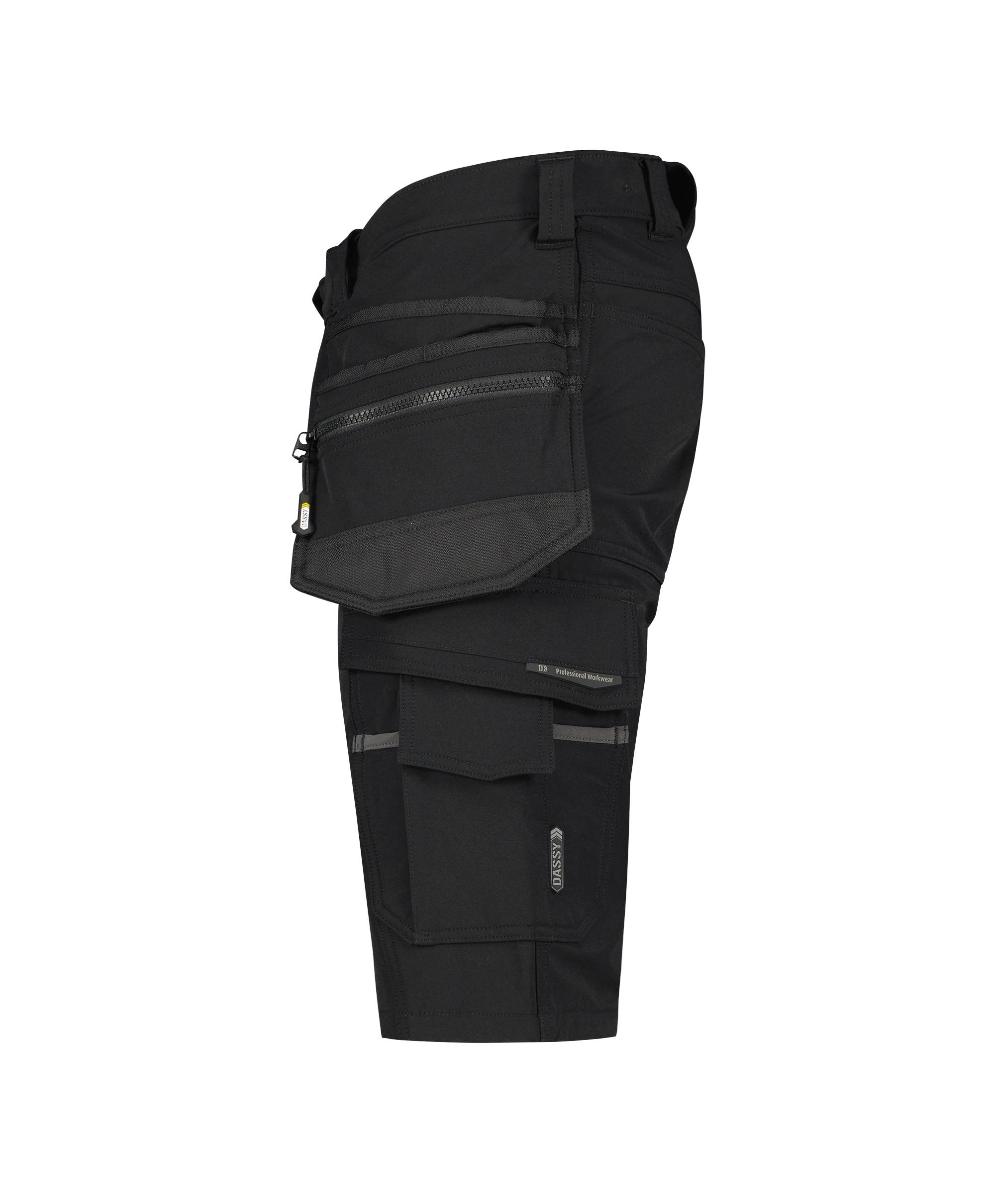 Arbeitsshorts mit Holstertaschen und stretch, SCHWARZ, Gr. 42-2