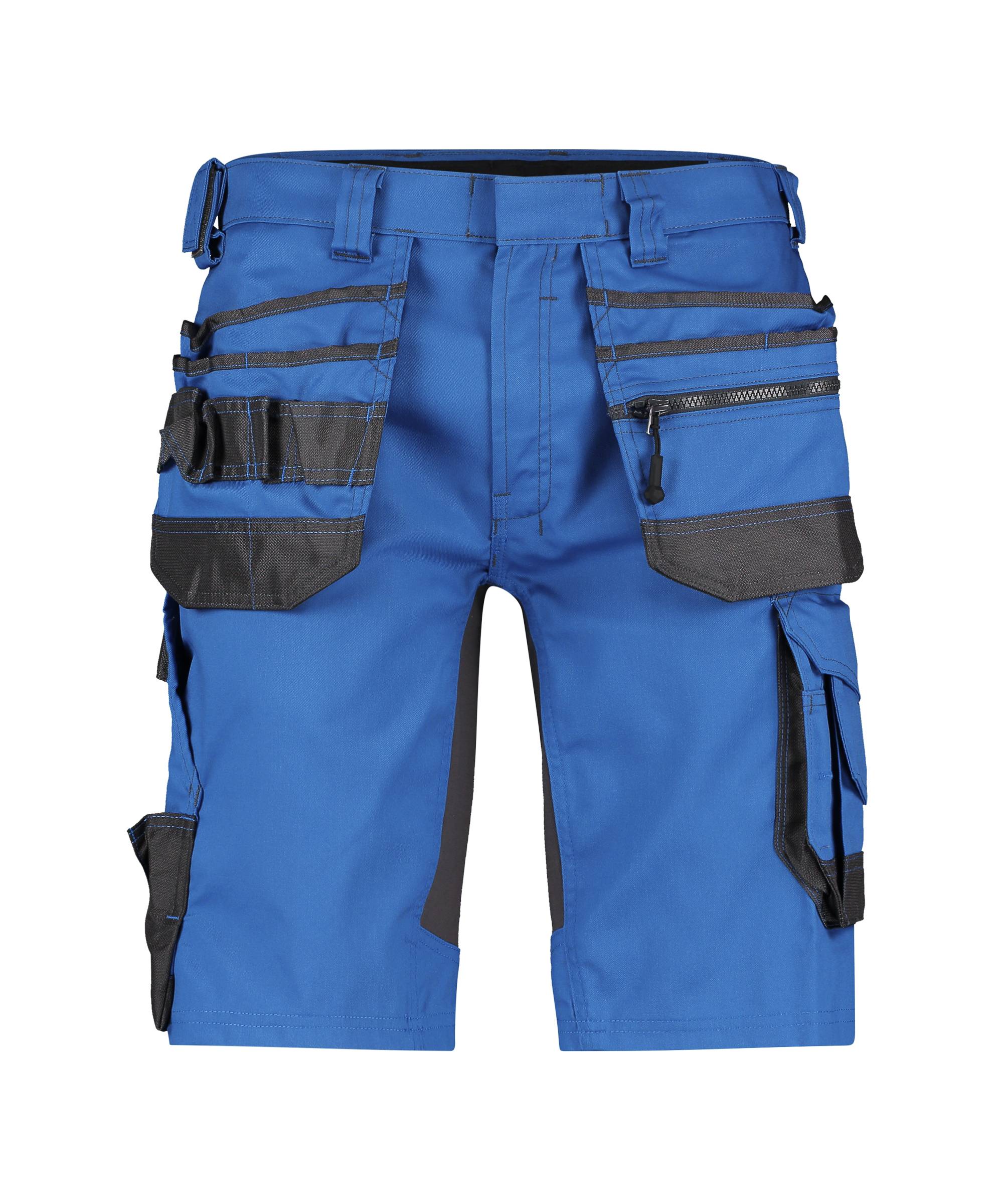 DASSY® Trix Stretch-Arbeitsshorts mit Holstertaschen Azurblau/Anthrazitgrau Gr. 60-0