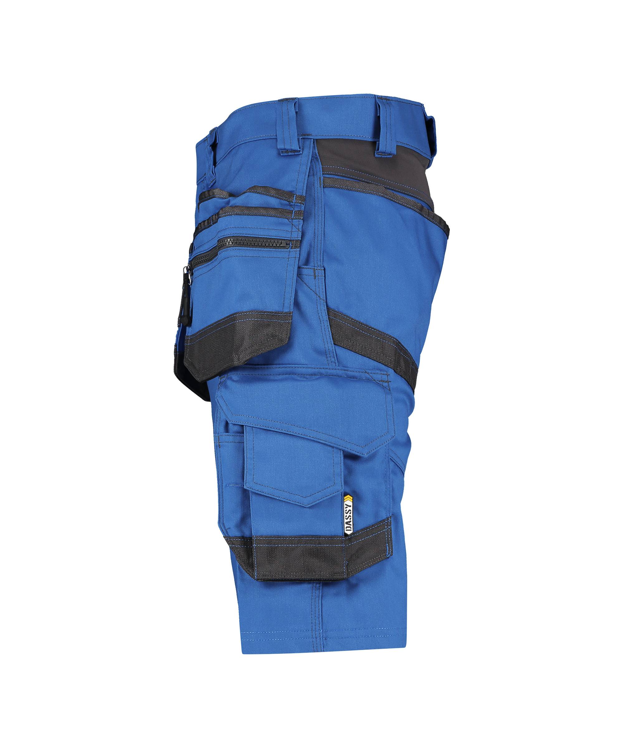 DASSY® Trix Stretch-Arbeitsshorts mit Holstertaschen Azurblau/Anthrazitgrau Gr. 60-2