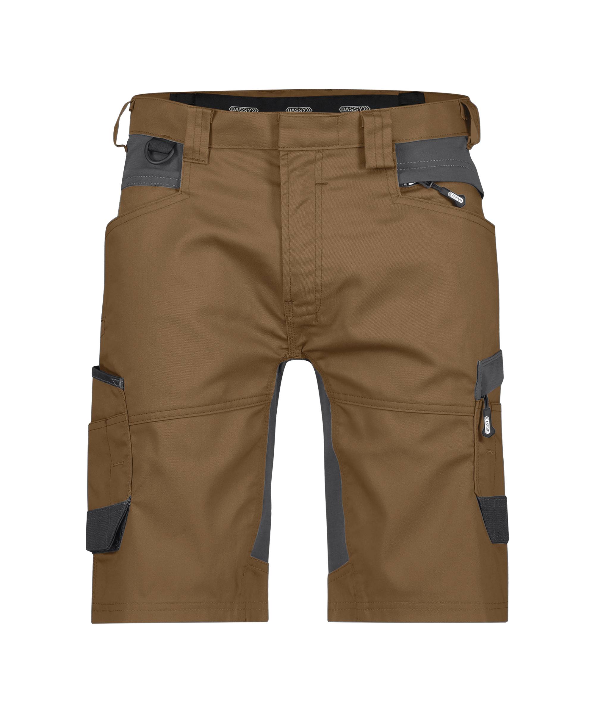 DASSY® Axis Stretch-Arbeitsshorts Lehmbraun/Anthrazitgrau Gr. 42-0