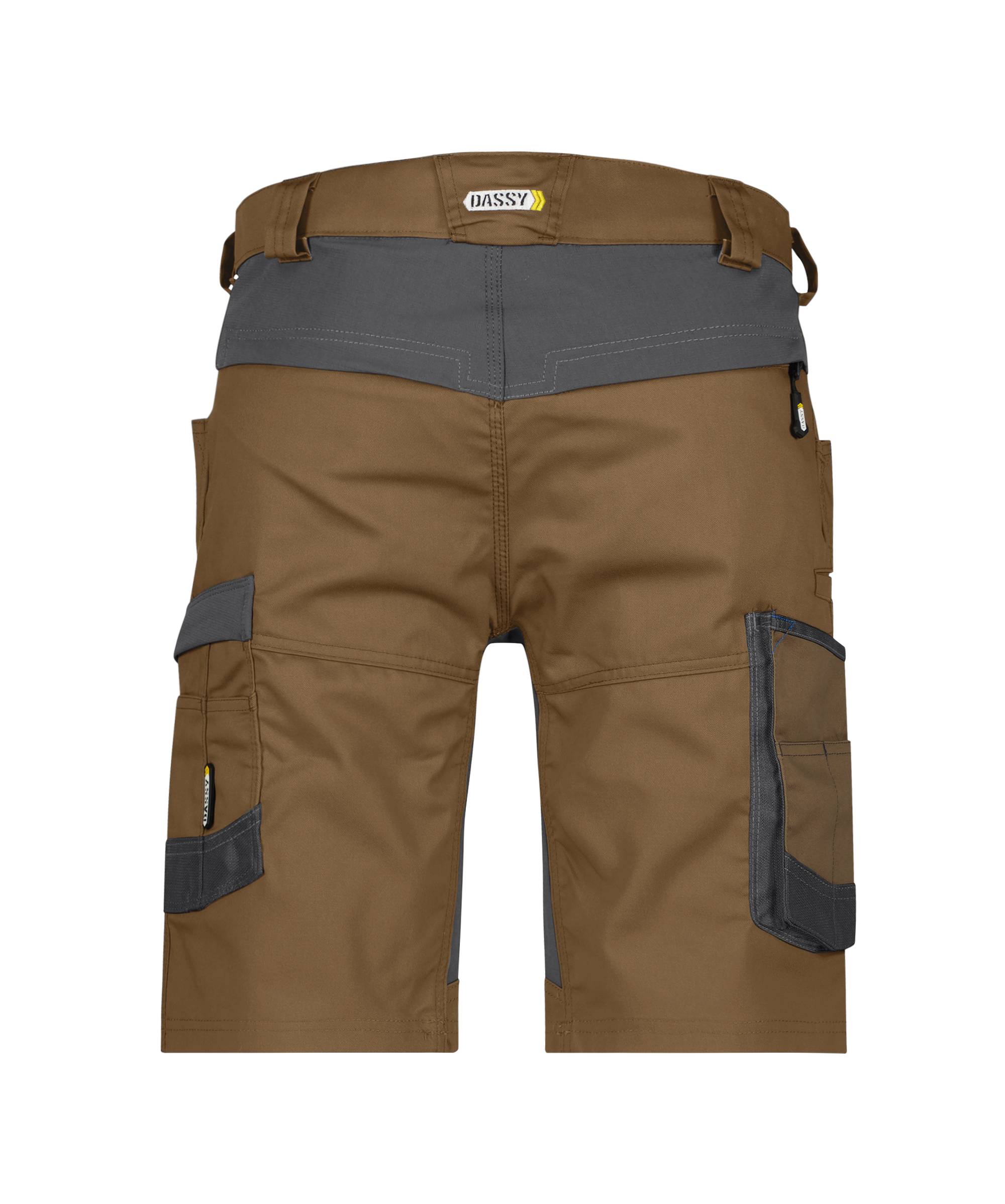 DASSY® Axis Stretch-Arbeitsshorts Lehmbraun/Anthrazitgrau Gr. 42-1