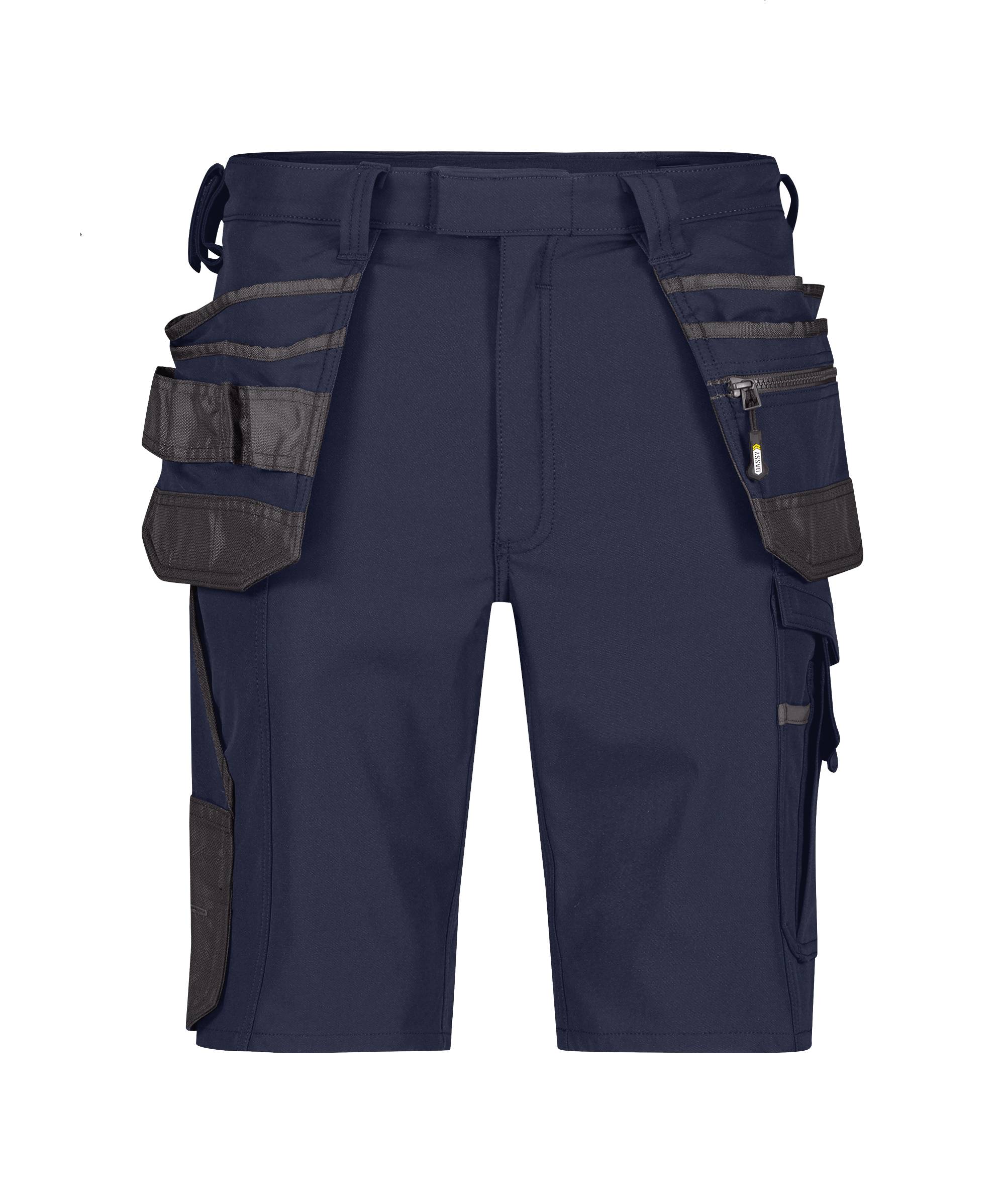 DASSY® Aurax Stretch-Arbeitsshorts mit Holstertaschen Nachtblau/Anthrazitgrau Gr. 56