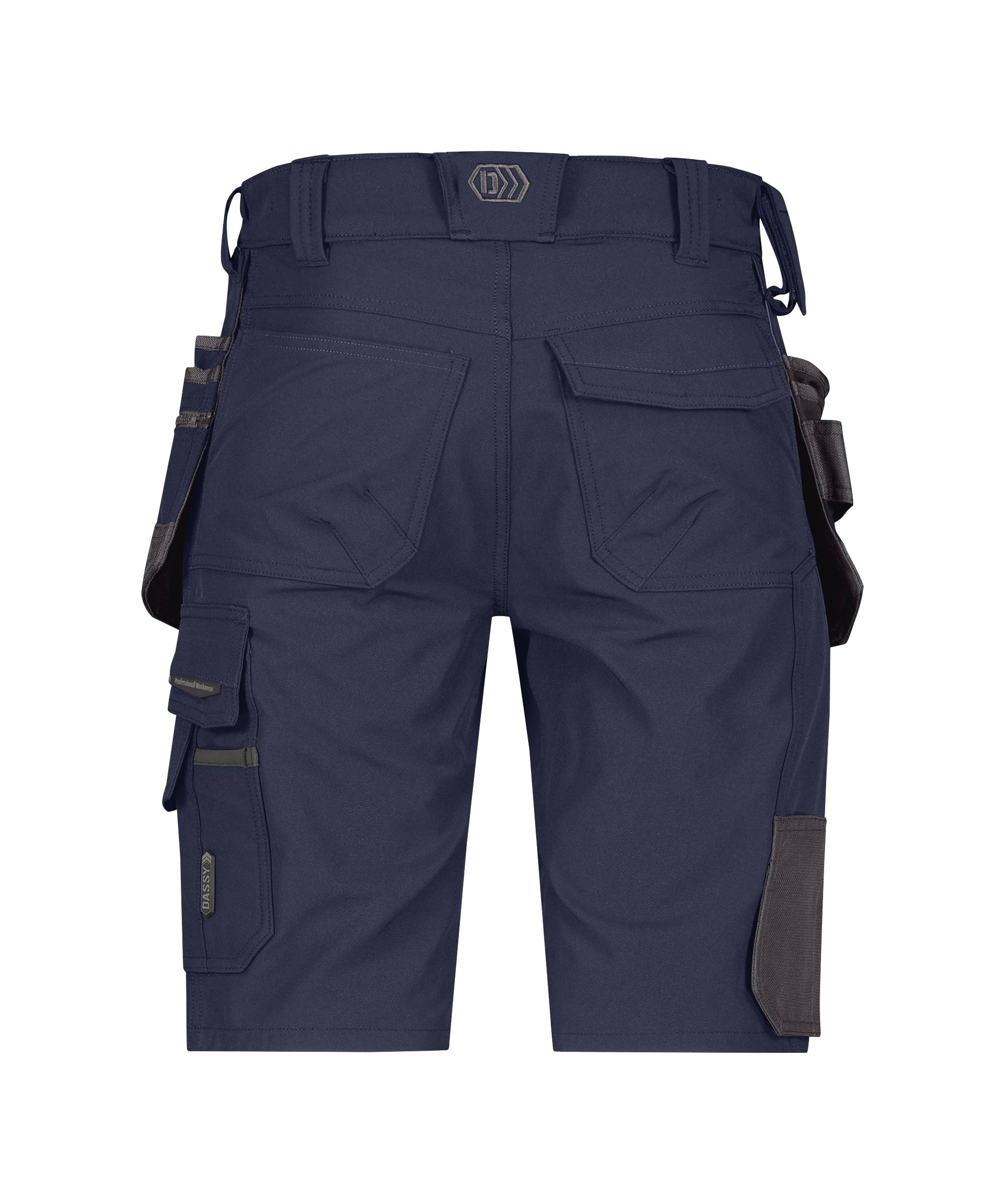 DASSY® Aurax Stretch-Arbeitsshorts mit Holstertaschen Nachtblau/Anthrazitgrau Gr. 56-1
