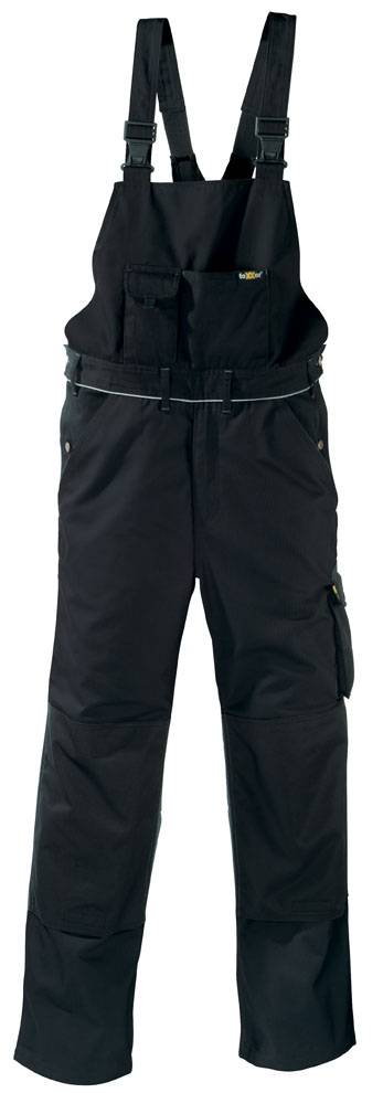 teXXor® Canvas (320 g/m²) Latzhose AMAZONAS, schwarz, Gr. 110, 8338-110-0
