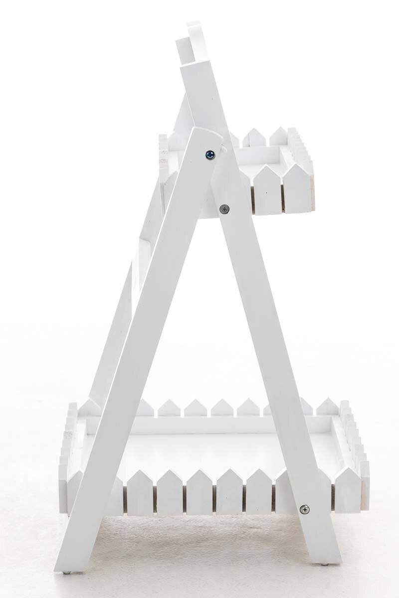 CLP Trading Treppenregal Weiß Holz 62cm Höhe 42cm Tiefe-2
