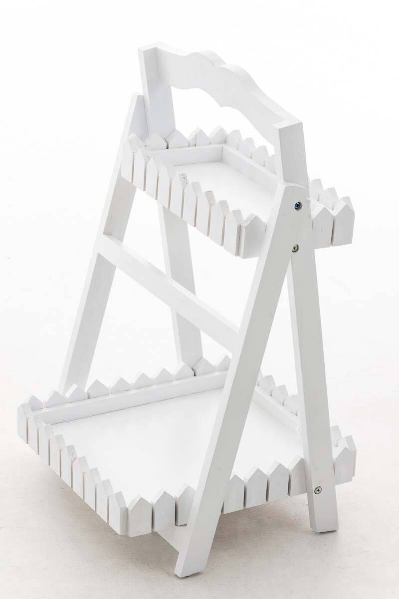 CLP Trading Treppenregal Weiß Holz 62cm Höhe 42cm Tiefe-3