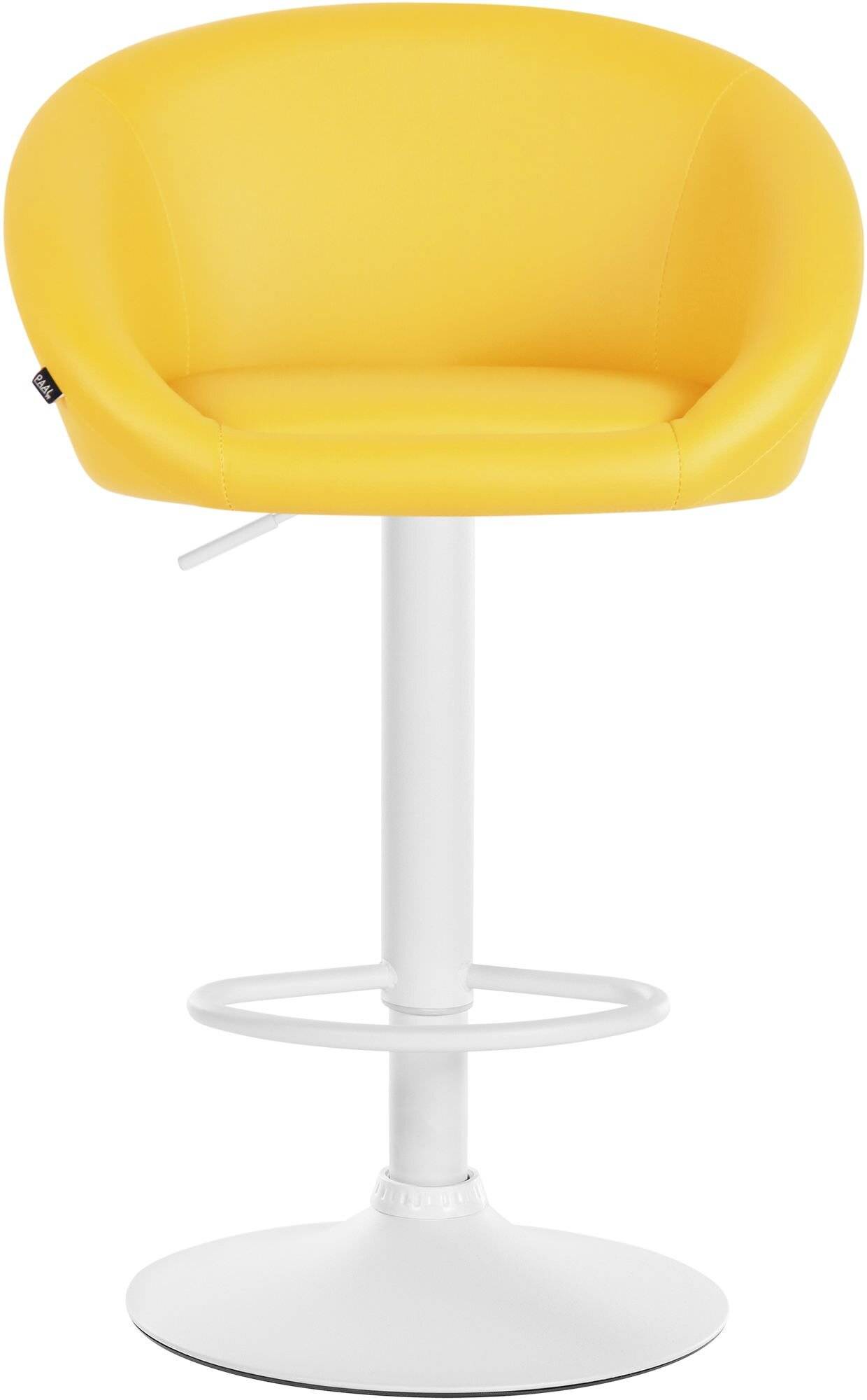 Barhocker Davie Kunstleder weiß gelb-2