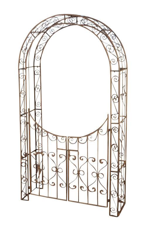 Rosenbogen m. Tor Sina antik braun-4