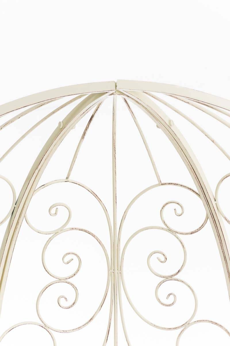 Halbpavillon Rosie mit Sitzbank antik-creme-2