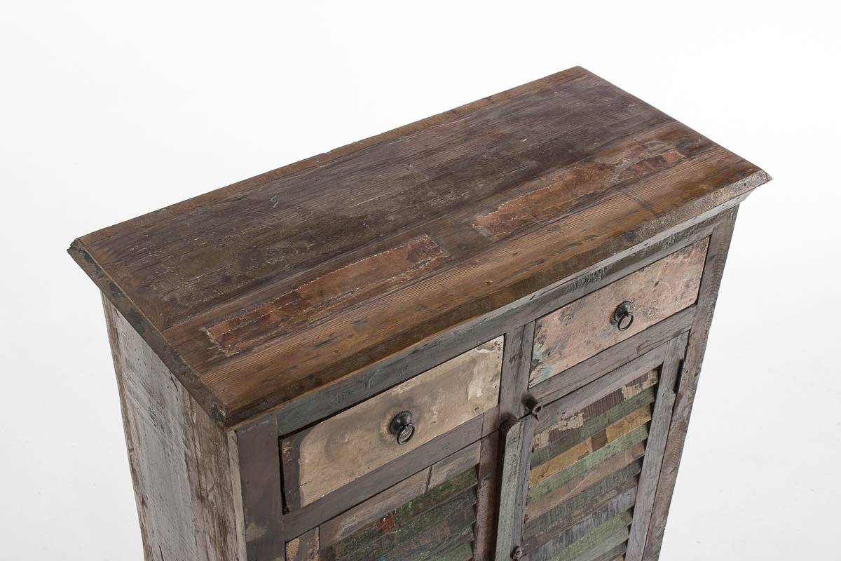 CLP Trading Kommode Anouk Bunt Recyceltes Teakholz 90x110x40cm-2