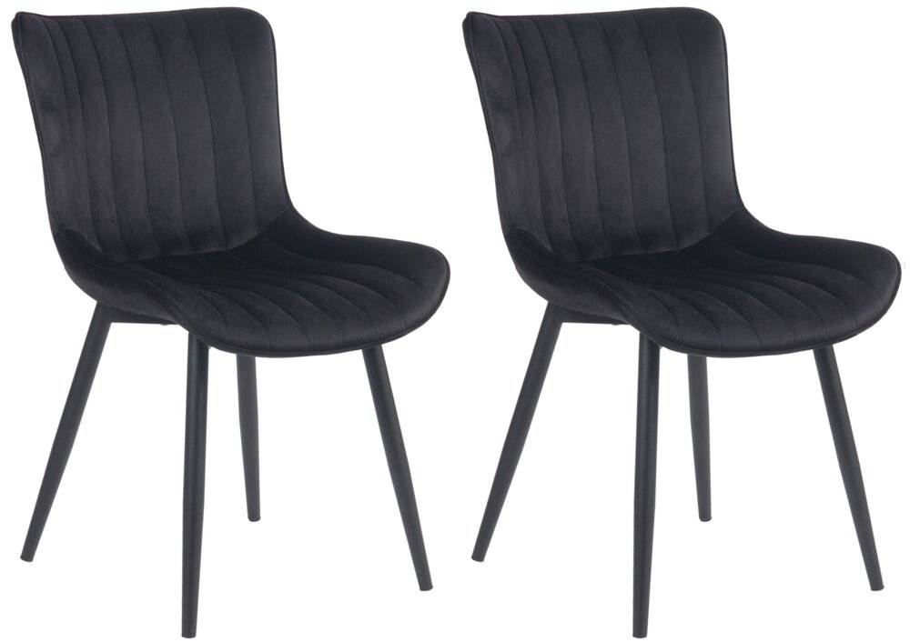 2er Set Stühle Largo Samt schwarz-5