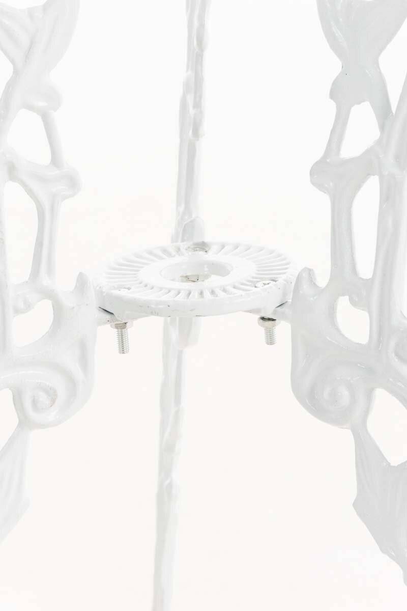 CLP Trading Gartentisch Divari Weiß Metall 66cm Höhe 60cm Tiefe-4
