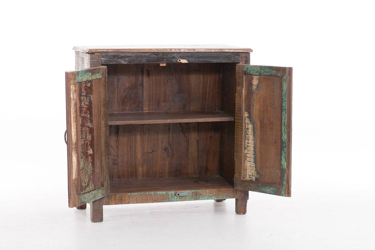 CLP Trading Kommode Vada Bunt Massives Recyceltes Holz Vintage-Look 80x80 cm-1