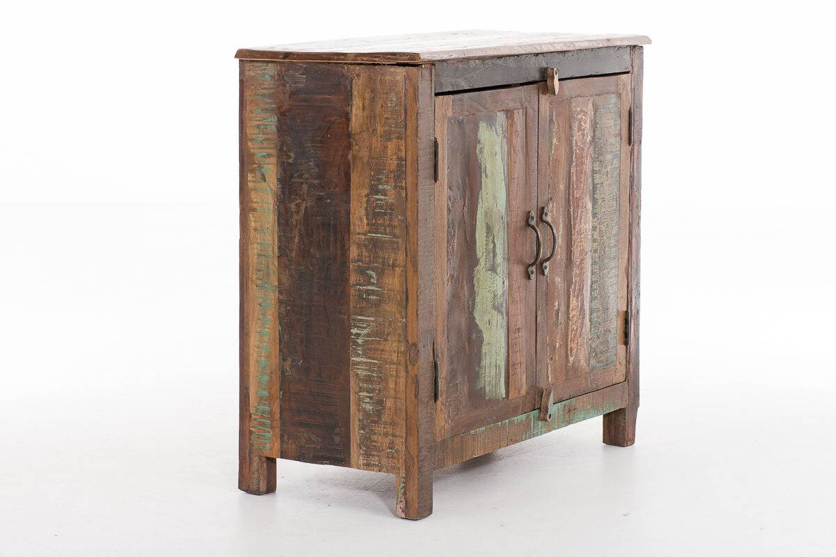 CLP Trading Kommode Vada Bunt Massives Recyceltes Holz Vintage-Look 80x80 cm-2