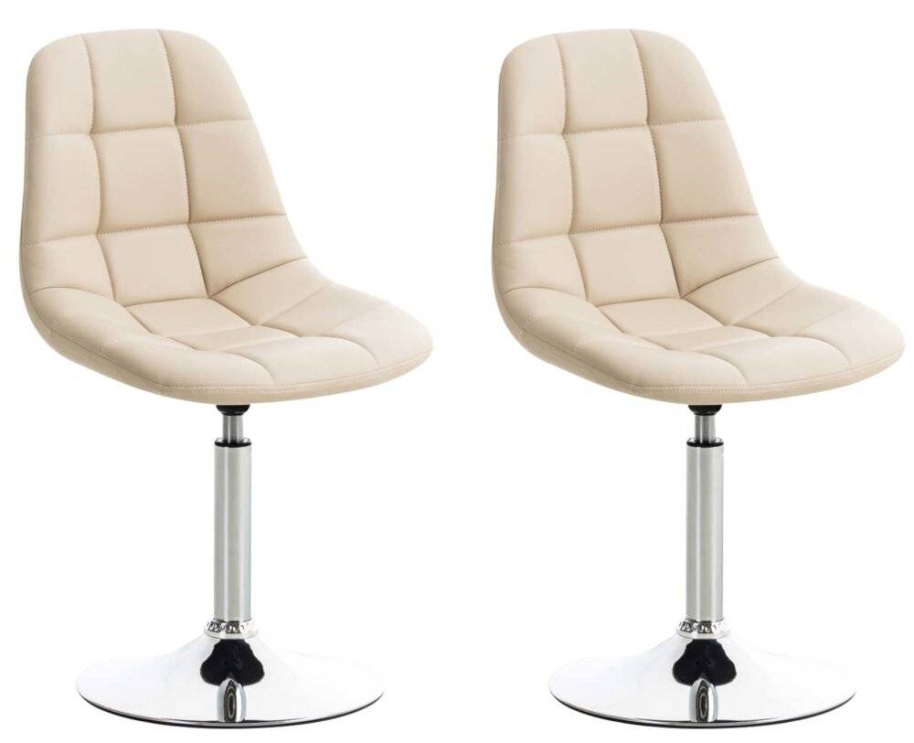2er Set Stühle Emil Kunstleder creme-5