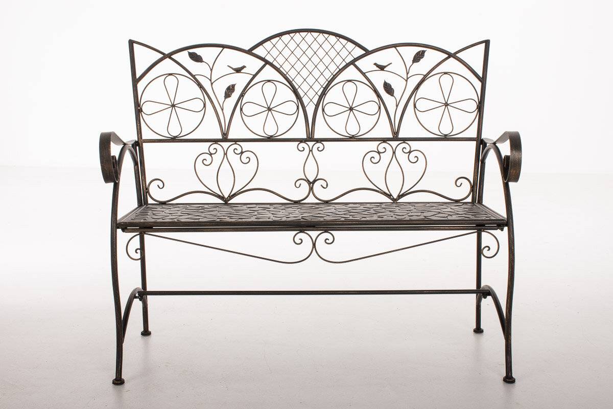CLP Trading Gartenbank Rief Bronze Metall Höhe 91cm Tiefe 106cm-1