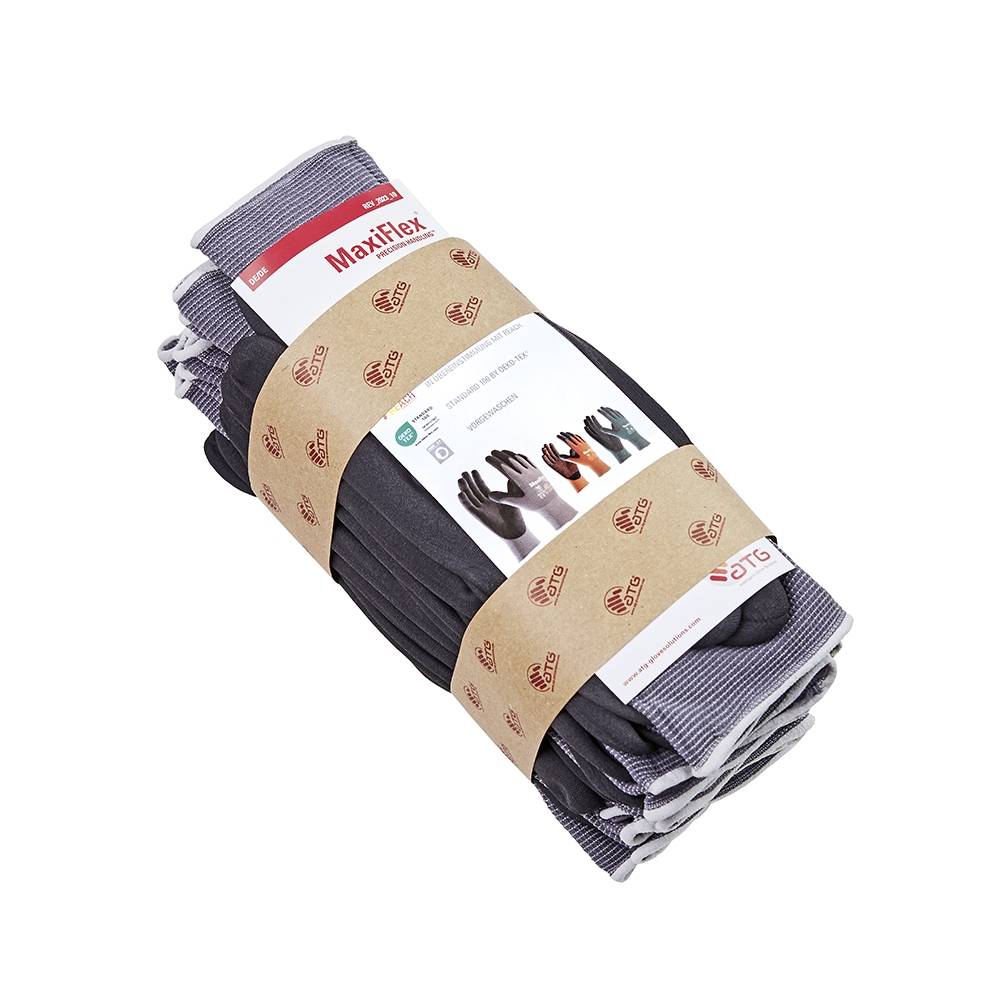 MaxiFlex® Ultimate™ AD-APT® Nylon-Strickhandschuhe (42-874), grau/schwarz, Gr. 8, ATG®, 42-874-1