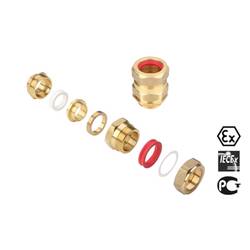 Kabelová průchodka Weidmüller KDSX M25 BS O NI 2 G25 1135980000 mosaz, délka závitu 16 mm, mosaz, 20 ks